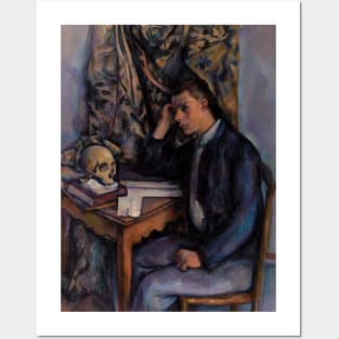 Young Man and Skull by Paul Cezanne Posters and Art